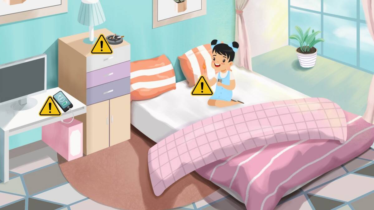 跟着场景式互动游戏 排查家中消防小隐患、筑牢大平安(图3)